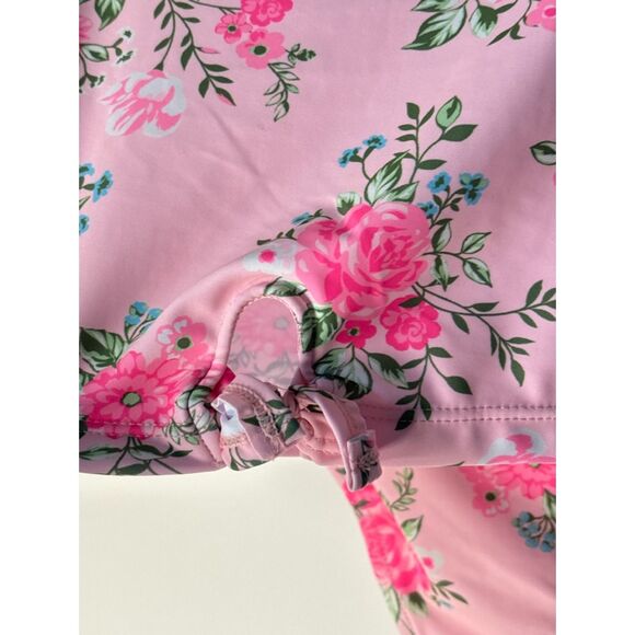 Nicole Miller Floral 2 Piece Swim Rashguard Ruffle Bikini Girl Size 2T New - Picture 11 of 13